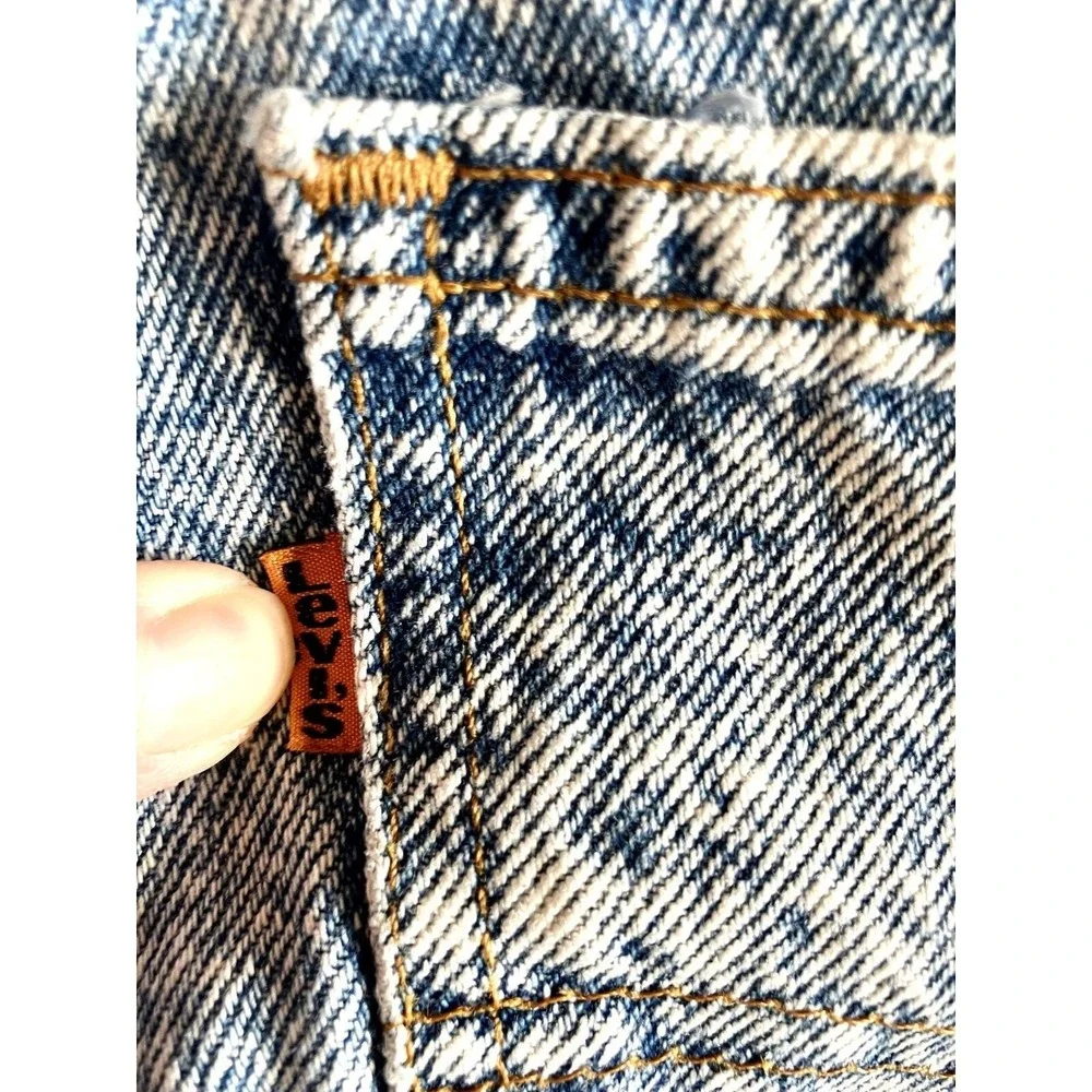 Vtg Mens Levis 550 Acid Wash Blue Jeans Denim W38 L30 TRUE 36 X 27.5
